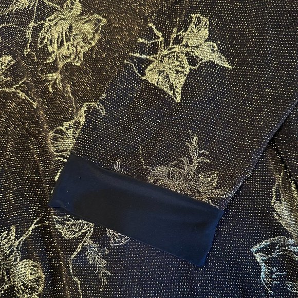 Sparkly Navy Blue With Silver and Gold Lurex Tunic Top - Picture 3 of 6